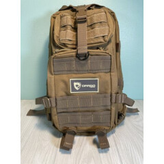 Drago Gear Tracker Backpack Tan Brown 18"x11"x11" Padded Straps & Back Panel