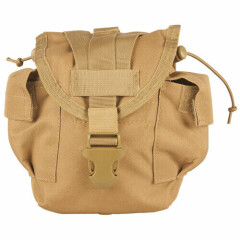 NEW Military Style Tactical Survival MOLLE 1 qt Canteen Cover Pouch COYOTE TAN