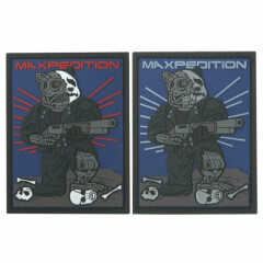 Maxpedition Limited Edition Cyborg Panda Morale Patch Set of 2 GID