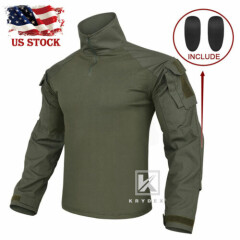 KRYDEX G3 Combat Shirt Tops Army Uniform with Tactical Elbow Pads Ranger Green