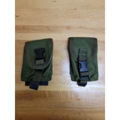 2 Tactical Tailor OD Green Molle Grenade/Compass Pouches