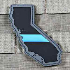 VLMS Thin Blue Line California State PVC Morale Patch Police LEO SWAT CA TBL