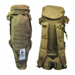 Cactus Jack Tactical Assault Black Backpack w/ padded rifle compartment, new