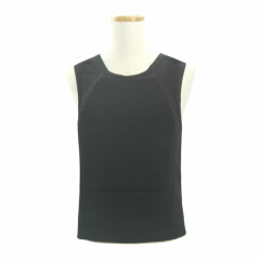 Black Bulletproof T-shirt Vest Ultra Thin made with Kevlar Body Armor NIJ IIIA