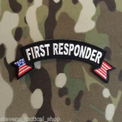 First Responder Small American Flag Rocker Patch