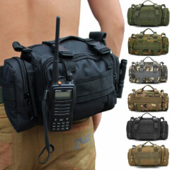 Mens Tactical Workout Pouch Military Molle Waist Bag Duffle Bag Large Handbag