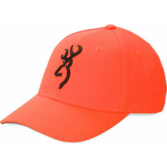 Browning Safety 3D Buckmark Hat Blaze Orange w/Black Logo 30840501