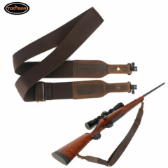 Tourbon Gun Carry Shotgun Strap Rifle Sling 2 Points Leather Buckle+ Swivels Set