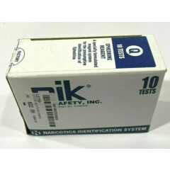 NIK NARCOTICS IDENTIFICATION SYSTEM 800-6085 BOX 10 DRUG TESTS EPHEDRINE TEST Q