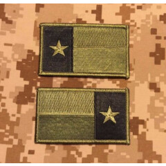 Subdued OD Green TEXAS State Flag Patch
