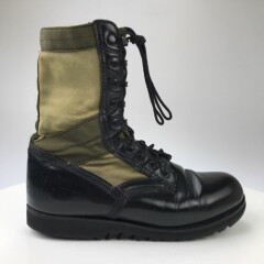 Vtg Altama Jungle Boots Green Canvas Black Leather 8877 Tactical Mens 8W 8 Wide