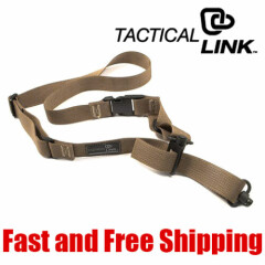 Tactical Link QD 1 Point & 2 Point Convertible Tactical Sling - Dark Earth/Brown