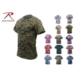Rothco Camo Camouflage Military T-shirt, Digital, Subdued, Vintage Men's: SM-XXL