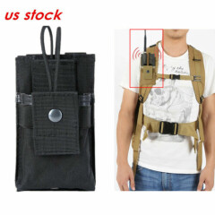 Tactical Outdoor Elastic Radio Case Walkie Talkie Holster Adjustable Molle Pouch