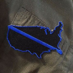 Thin Blue Line United States Patch, Law Enforcement 