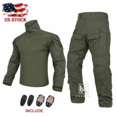 KRYDEX G3 Shirt w/ Tactical Elbow Pads and Trousers w/ Knee Pads Ranger Green