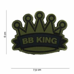  Patch 3D PVC airsoft BB King Green hook and loop