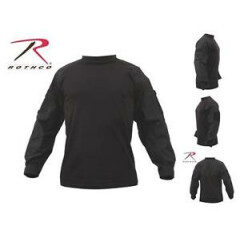 Rothco 90010 Black Military Combat Shirt Heat Resistant Long Sleeve - M,L,XL,XXL
