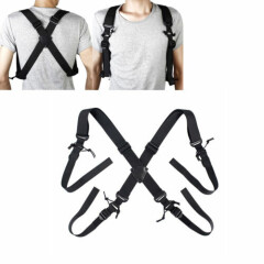 Tactical X-Back Belt Suspenders Duty Belt Harness Strap Back Support 