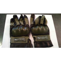 Wiley X Combat Assault Gloves, Green & Black, Hard Knuckle, SZ Med