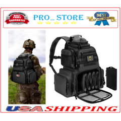 Tactical Range Backpack Bag Gun Firearm Waterproof Shooting Ammo Pistol Case