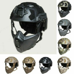 FMA TB1365A Tactical SF Helmet Anti Bump Rescue Hat with Air Hole + Half Mask
