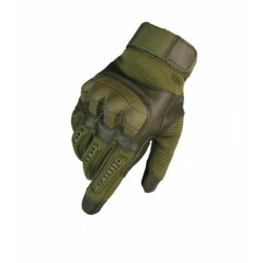 CRUSEA Leather Gloves Tactical Military Shooting Cut Resistant Weatherproof