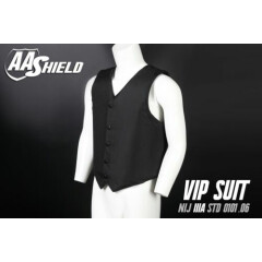 AA Shield Bullet Proof VIP Suit Body Armor Vest Aramid Carrier Lvl IIIA XL Black