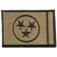 Tennessee Army OCP Multicam Subdued Embroidered Flag Patch 3" x 2" Sew On