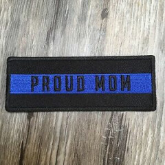 Thin Blue Line Proud Mom Patch, Law Enforcement 