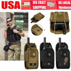 Heavy Duty Radio Pouch Tactical Magazine Holster MOLLE Walkie Talkie Holder Bag