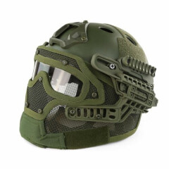 Tactical Protective Goggles G4 System Full Face Mask Helmet Paintball GREEN
