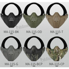 WoSporT Tactical Airsoft Half Face Mask 3D Movie Props Mask