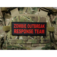 3x8" ZOMBIE OUTBREAK RESPONSE TEAM plate carrier patch Red on Black