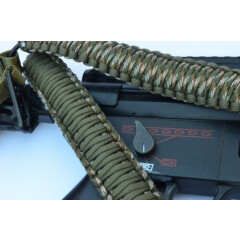 Tactical 550 Paracord Rifle Gun Sling Single Point Quick Detach MULTICAM GREEN