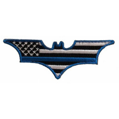 Thin Blue Line Batman Morale Patch Hook & Loop Gear Bag Tac Vest Police