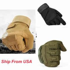 MensTactical Combat Gloves Army Military Outdoor Full Finger Hunting Gloves USA