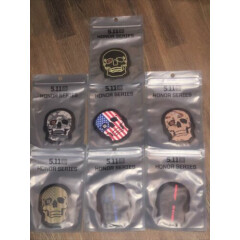 5.11 Tactical Painted Skull Patch Lot (7)
