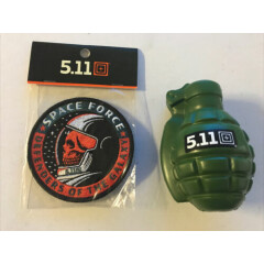 5.11 TACTICAL Morale Patch Space Force & Promo Stress Relief Squishy Grenade New