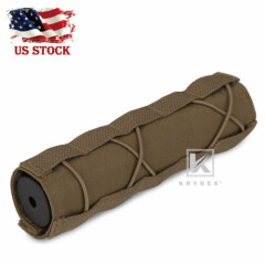 KRYDEX 7 in 18 cm Cover Sleeve Wrap for Suppressor Muffler for Airsoft Coyote D