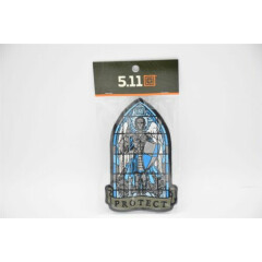 5.11 TACTICAL SAINT MICHAEL "PROTECT" LOGO PATCH HOOK/LOOP BACKING LARGE PATCH
