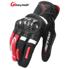 Motorcycle Gloves with Carbon Fiber Hard Knuckle Touch Screen for Men and Women