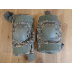 Military ELBOW PADS One Pair SIZE MEDIUM Digital Camo Camouflage Gray Beige