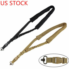 Tactical 1 Point Rifle Sling Bungee Adjust Single Point Sling QD Multi Mission