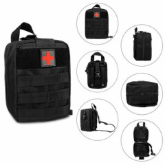 Black Tactical First Aid Kit Molle Rip-Away EMT Tactical Pouch Medical Bag US