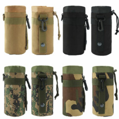 Outdoor Tactical Molle Water Bottle Bag Military Hiking Belt Holder Kettle Pouch