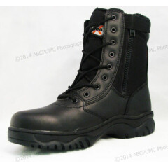 NIB Men's Tactical Boots 8" Black Combat Military Work Shoes Zipper, Sizes:6-15 