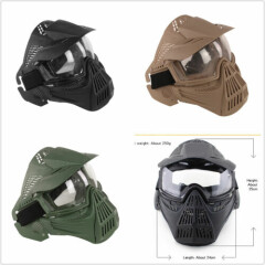 TOP Full Face Protective Goggles Mask Tactical Military Game Paintball Airsoft 