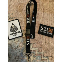 5.11 TACTICAL *** DEATH TO DARKNESS *** OLDER MORALE PATCH Plus Patch & Lanyard