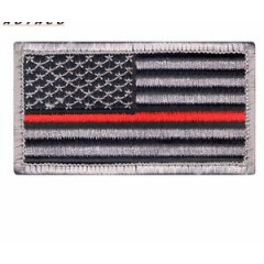 Thin Red Line US Flag Patch - Support Firefighters, First Responders